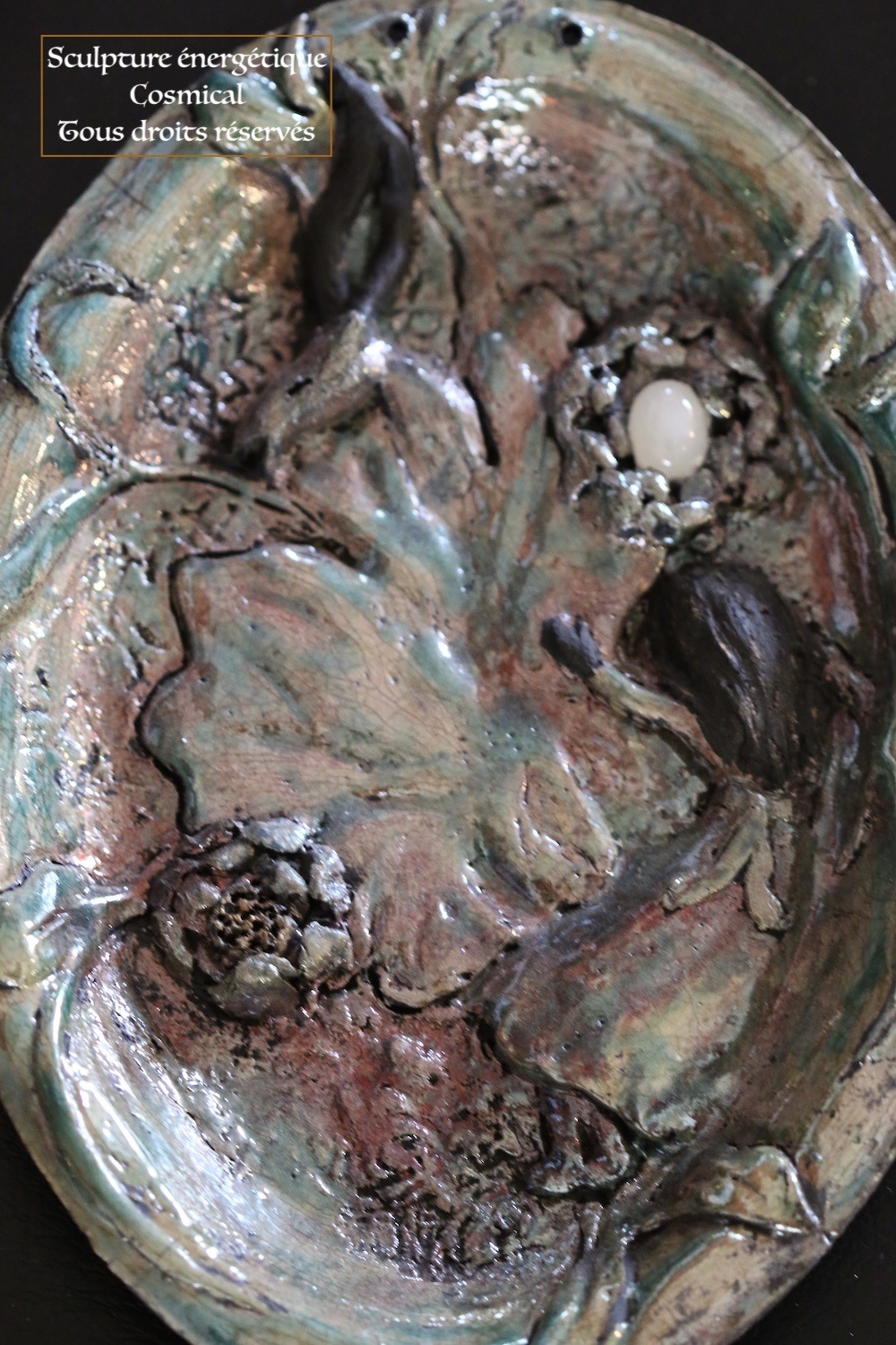 tableau raku pierre de lune tableau raku